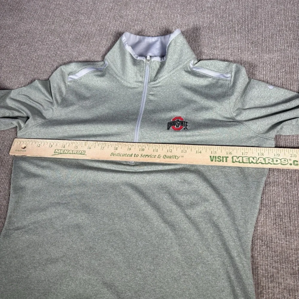 Nike Golf Ohio‎ State Buckeyes 1/4 Zip Pullover Womens M Gray Tour Performance